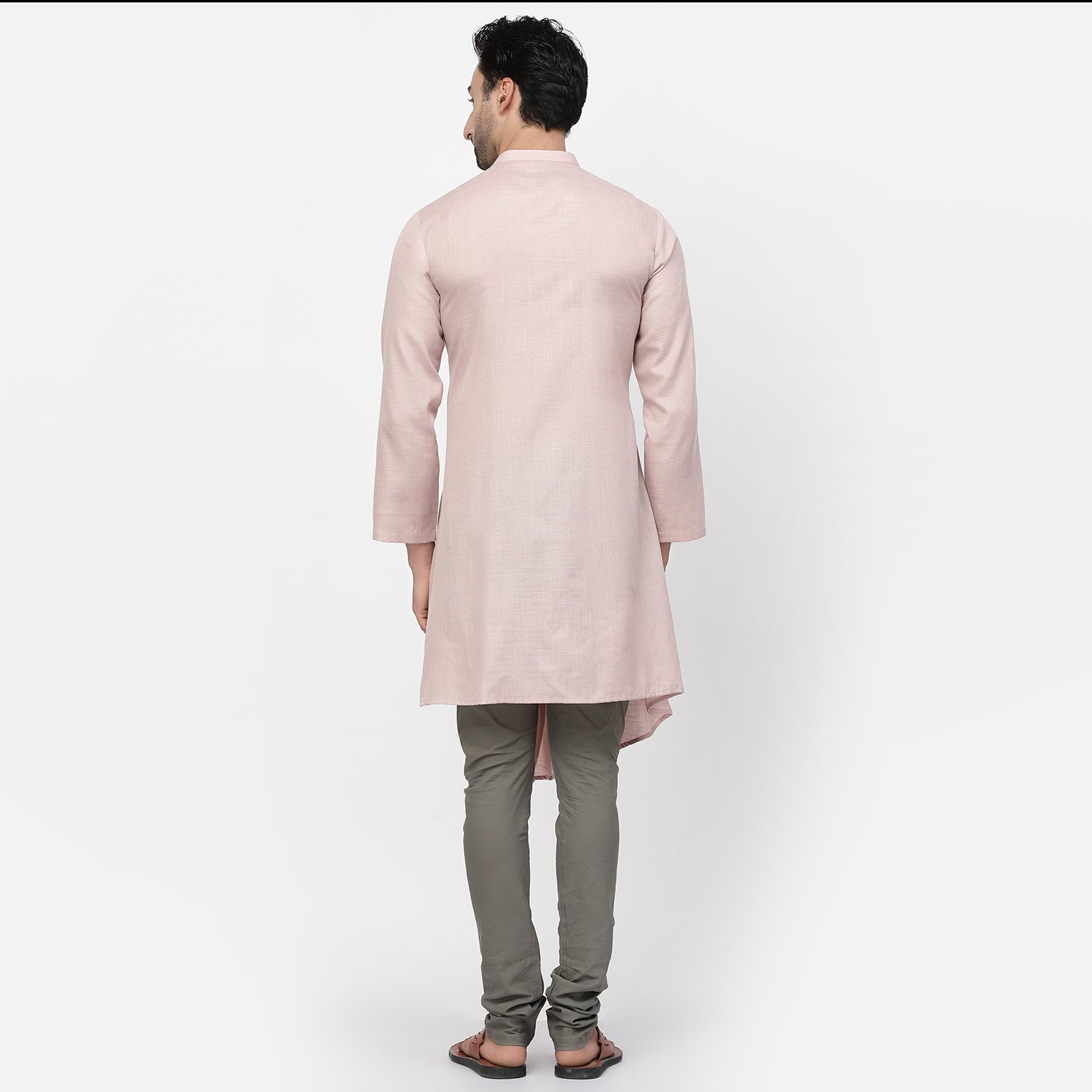Pink Pleated Long kurta