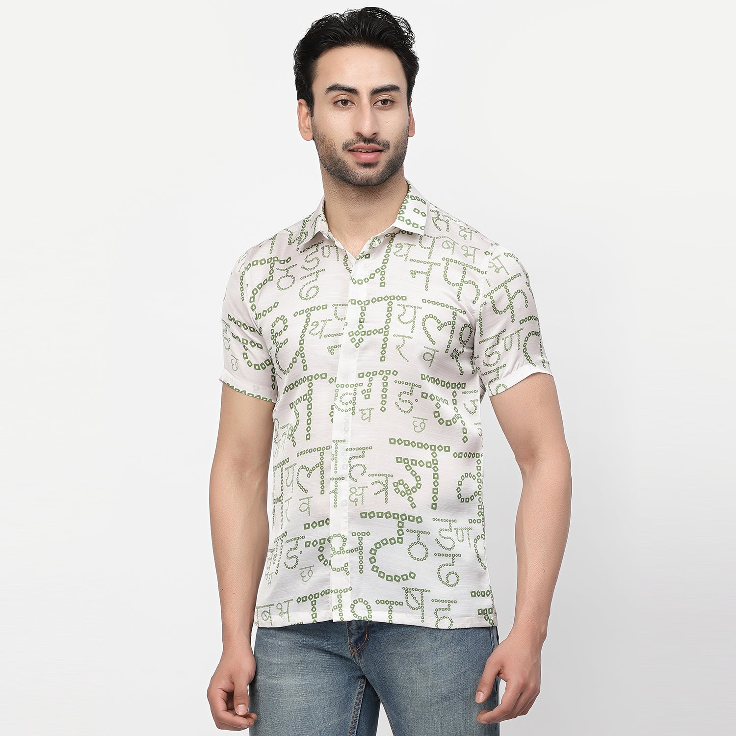 Satin Bandhni Alphabet Shirt