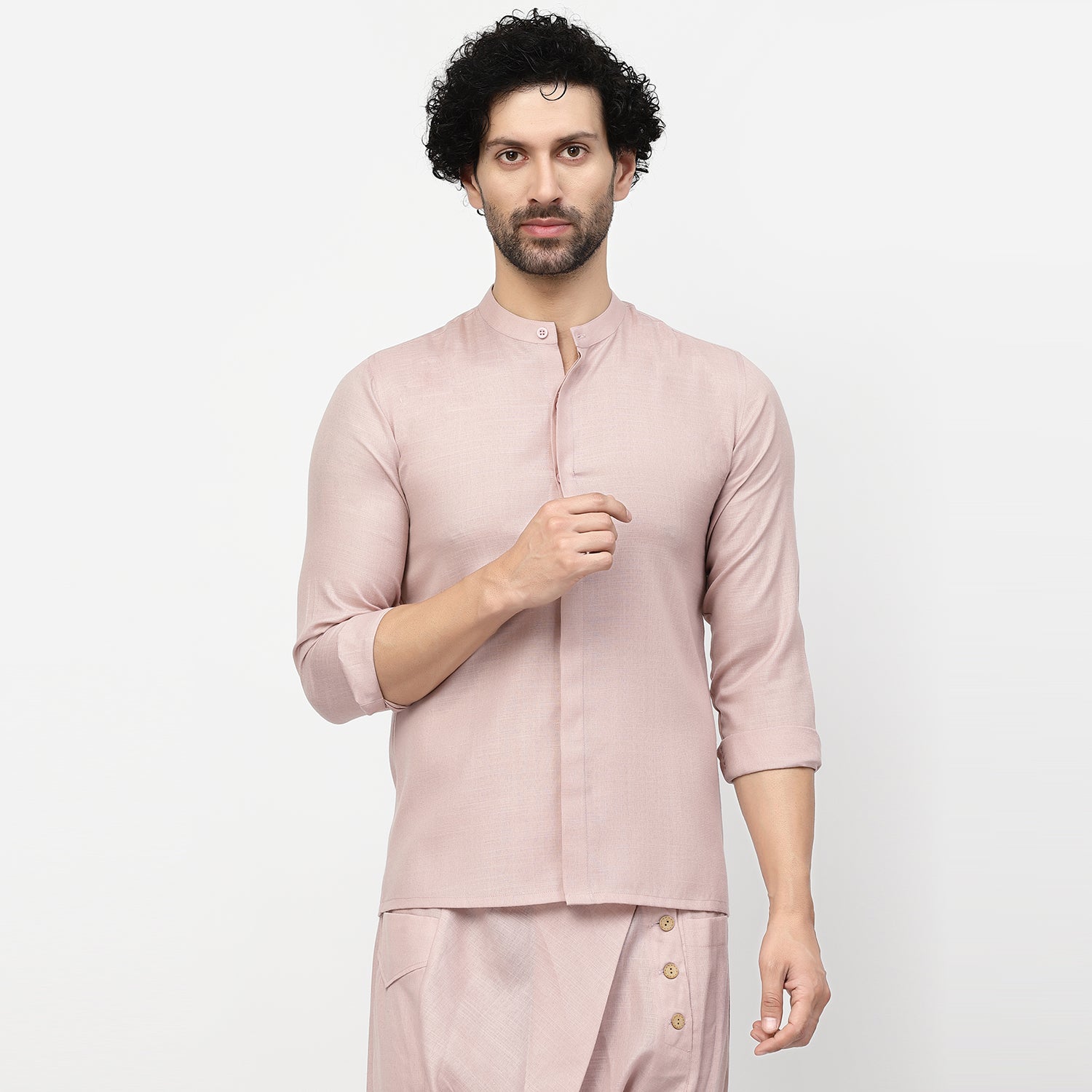 Buy Pink Linen Shirt for Men