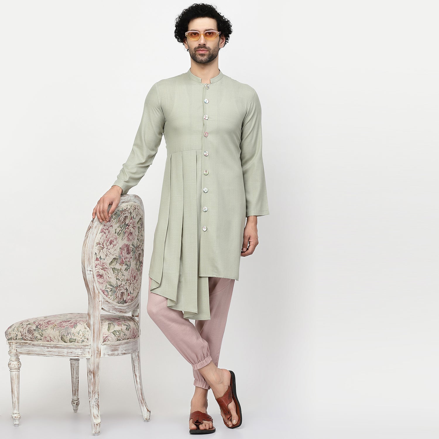 Pleated Long kurta, men kurta ,designer kurta, Kurta design, kurta designs for men, men wear