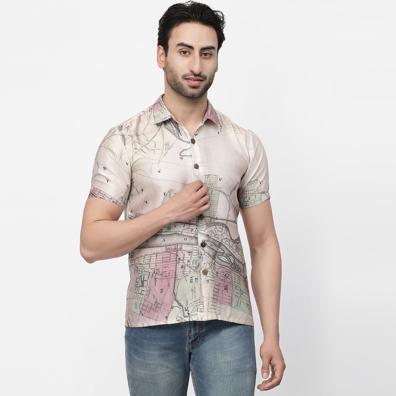 Townhall Map Print Shirt, shirts for men, men shirts, designer shirts, stylish shirts, shirt design